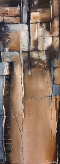 Asma Baig, 12 x 36 Inches, Acrylic  on Canvas, Abstract Paintings, AC-ASMBG-007